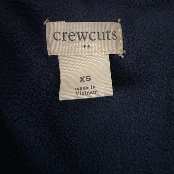 J Crew Crewcuts Long Puffer Coat Jacket Girls Size 5 / XS Navy Blue Hooded Parka - Picture 6 of 11